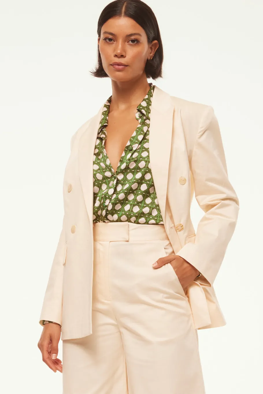 MISA Los Angeles Matching Sets|Jackets>VIVA BLAZER Parchment