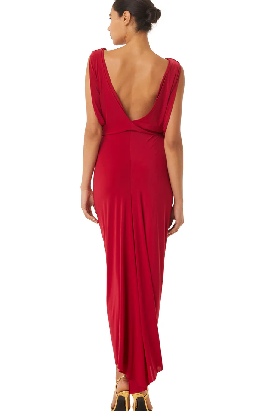 MISA Los Angeles Wedding Guest|Jersey & Mesh>XENIA DRESS Lipstickred