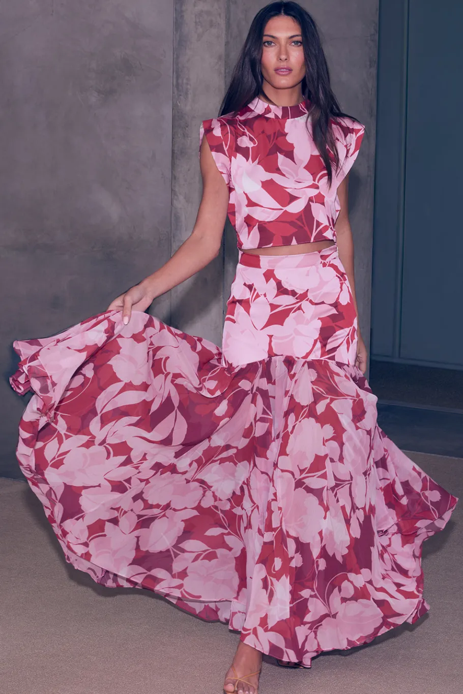 MISA Los Angeles Matching Sets|Skirts & Shorts>YARA SKIRT Florarosadamix