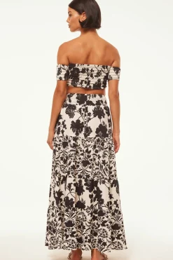 MISA Los Angeles Honeymoon|Matching Sets>YELENA SKIRT Floranegra